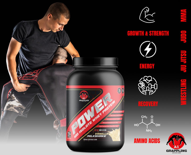 "POWER" Protein Supplement for the Brazilian Jiu Jitsu (BJJ), Judo & Wrestling Athlete