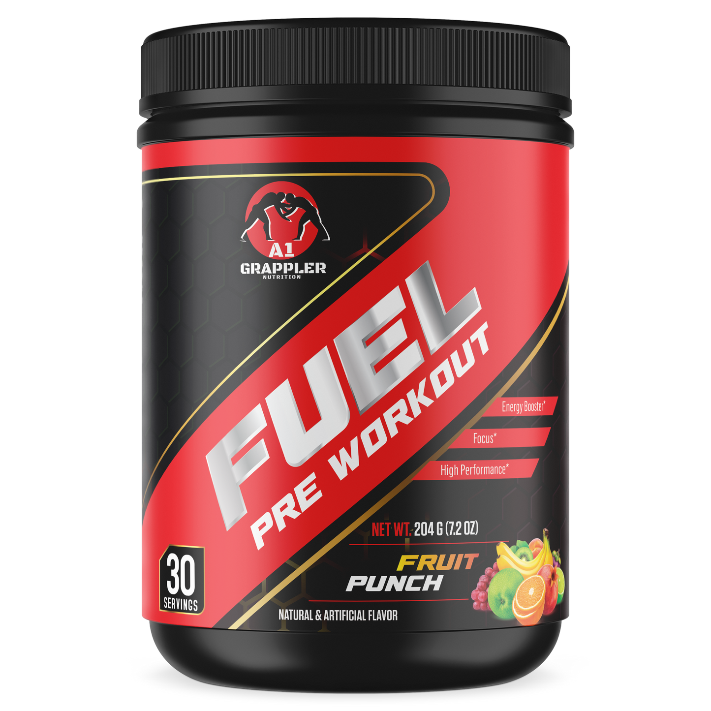 "FUEL" Preworkout Supplement for the Brazilian Jiu Jitsu (BJJ), Judo & Wrestling Athlete