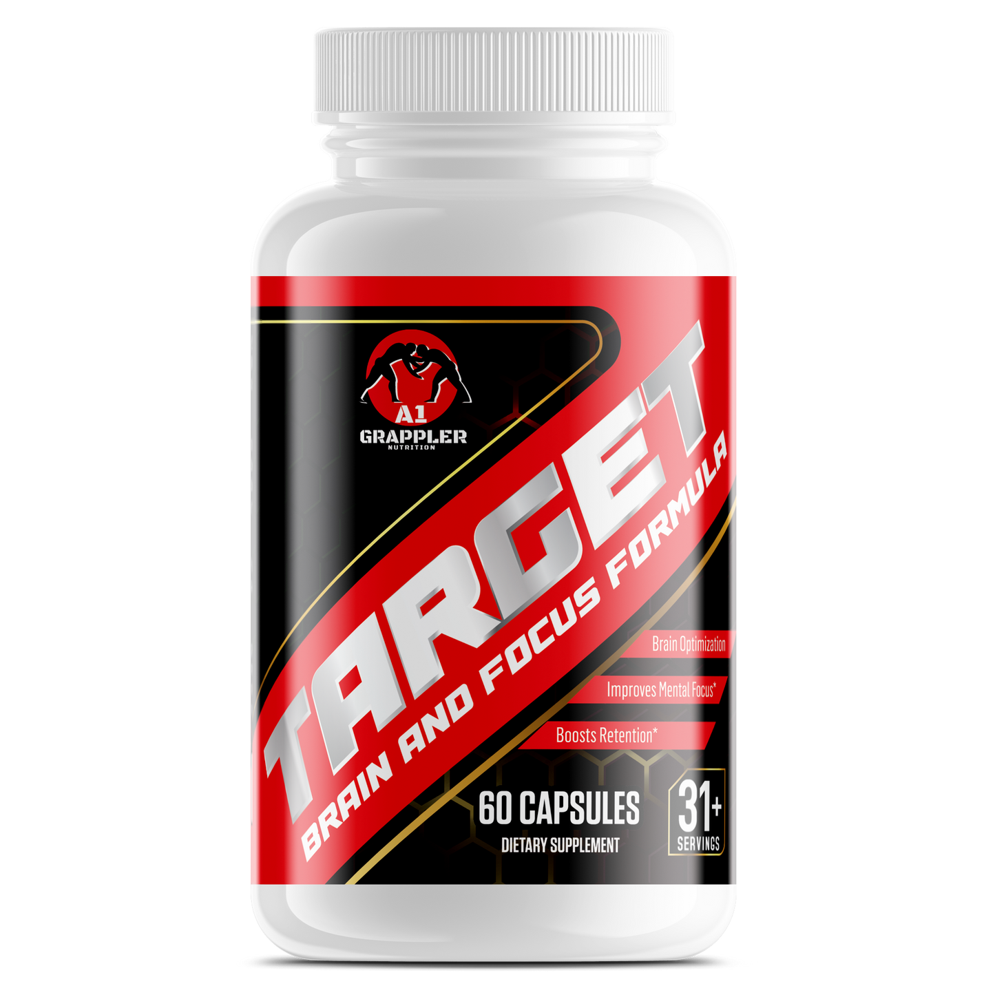 "TARGET" Brain Focus Supplement for the Brazilian Jiu Jitsu (BJJ), Judo & Wrestling Athlete